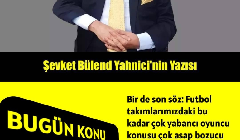 BUGÜN KONU BAMBAŞKA: FUTBOL VE FB.